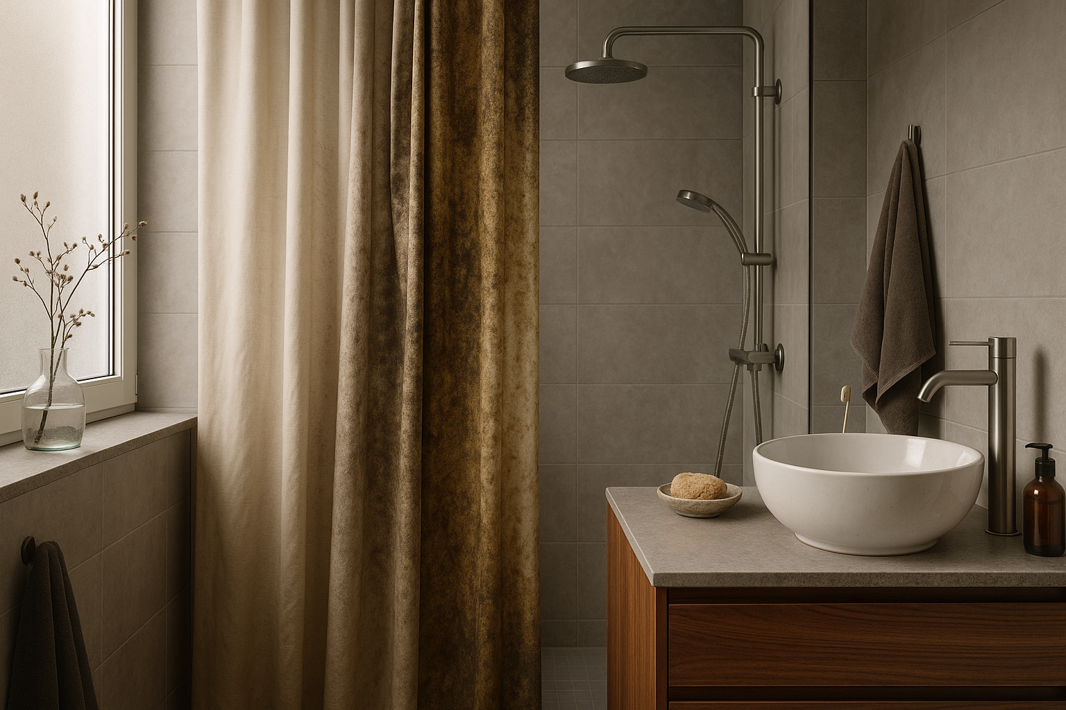 Hvilket badeforhæng mugner mindst?