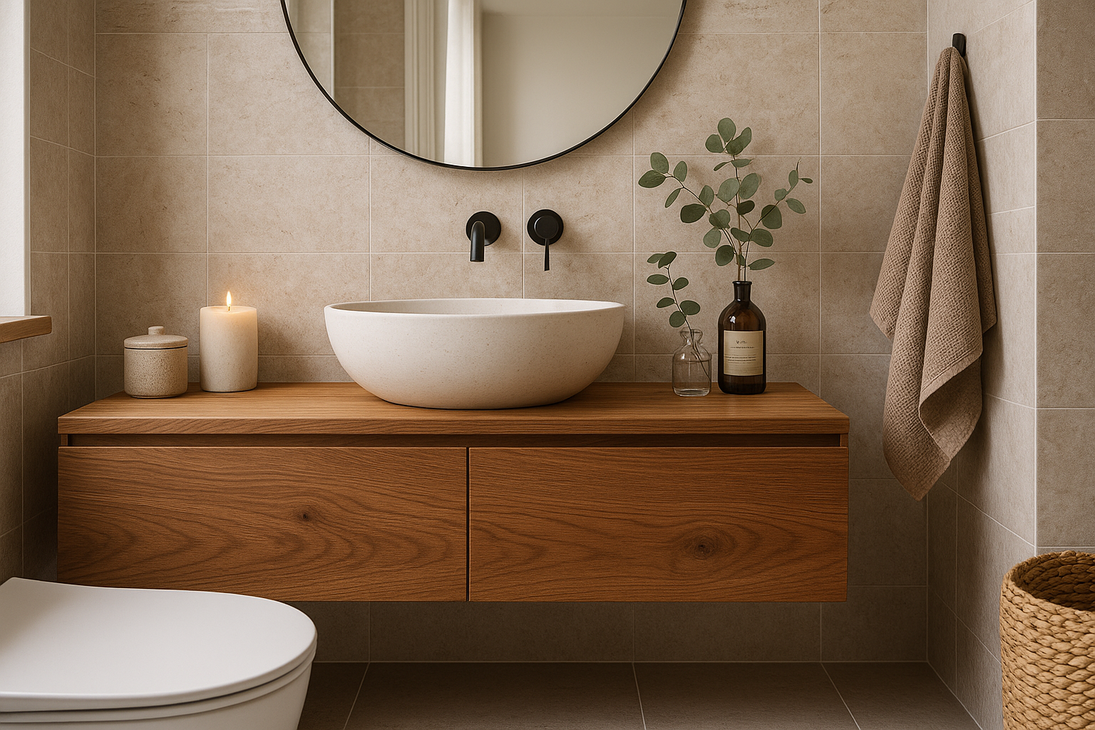 Bæredygtigt badeværelse: design og materialer