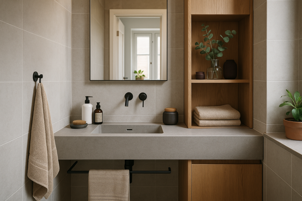 Sådan designer du et tidløst badeværelse i små rum