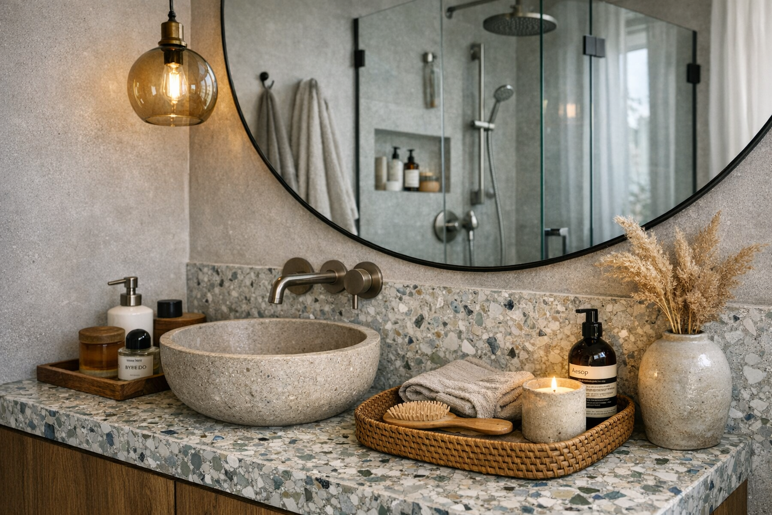 Glasvægge i brusenichen: fordele og vedligehold