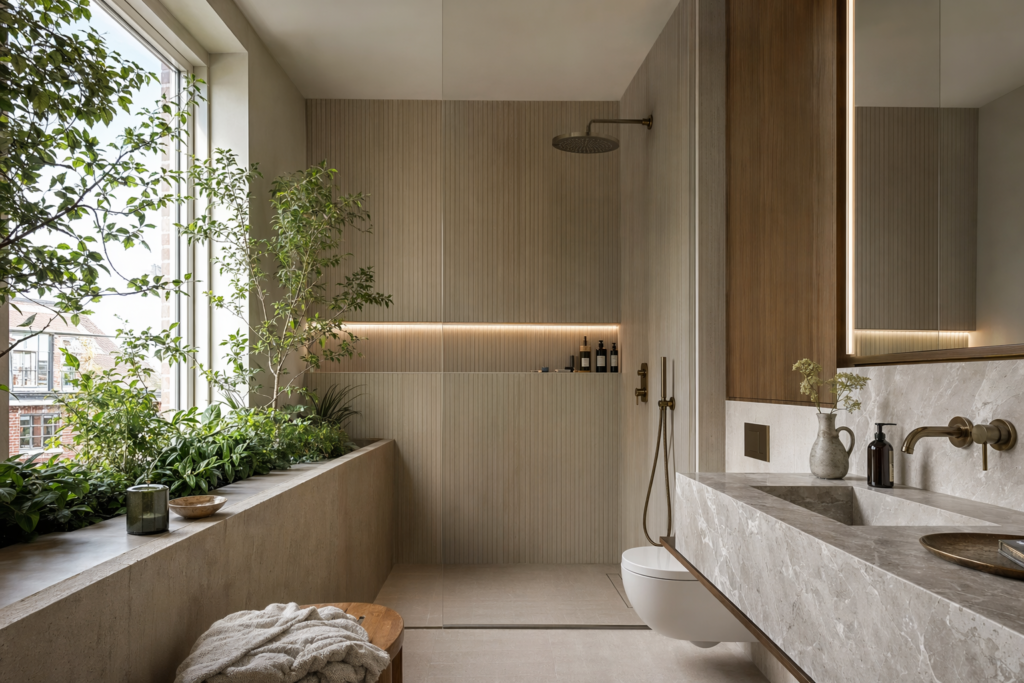 Biophilisk badeværelse: Planter og naturmaterialer i praksis